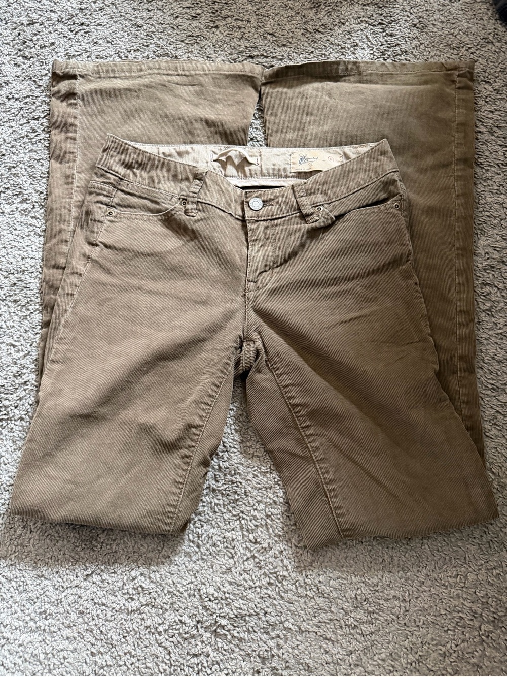 GAP Corduroy Straight-Leg Pants in Light Brown